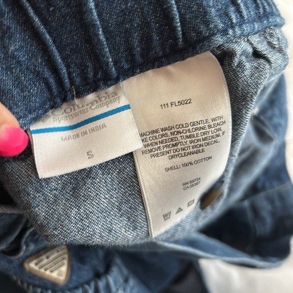 Columbia Vintage Cargo Denim Mini Skirt size small - Picture 3 of 8